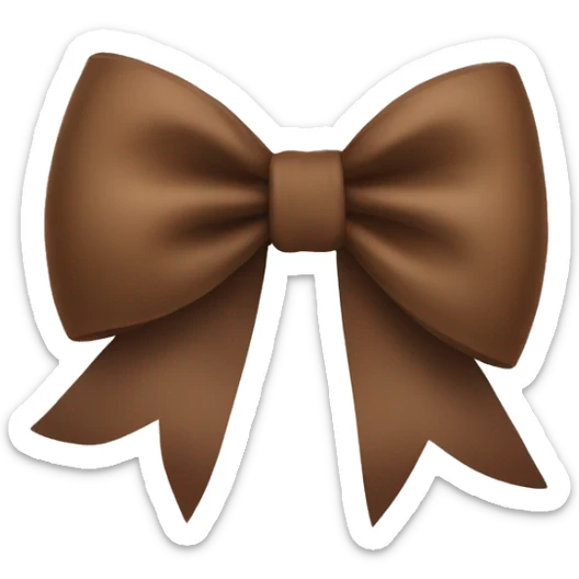 Brown bow  sticker