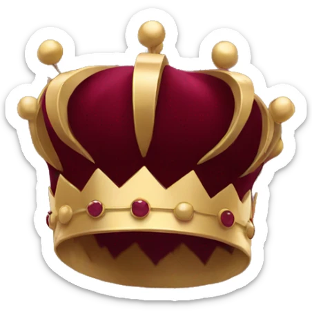 burgundy crown  sticker