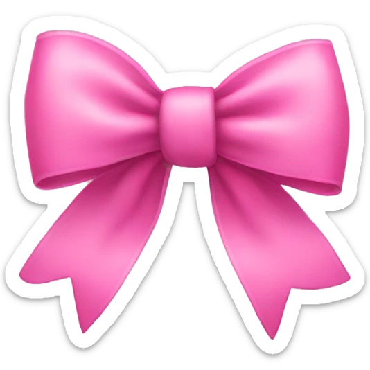 Pink bow sticker