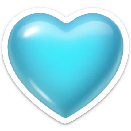 Light blue heart  sticker