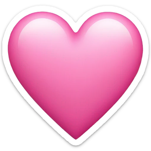 pink heart sticker