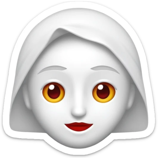 Kırmızı yuvarlak bir beden etrafında 6 diken ve 2 göz ve ağız olmayacak sticker