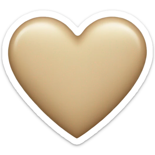 Beige heart  sticker