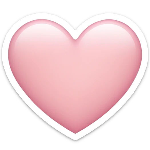 Light pink heart sticker