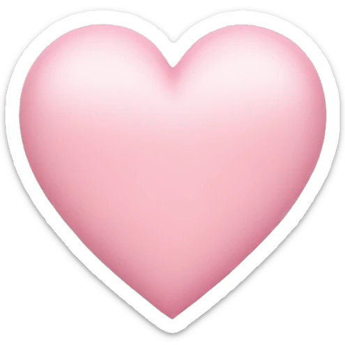 light pink heart sticker