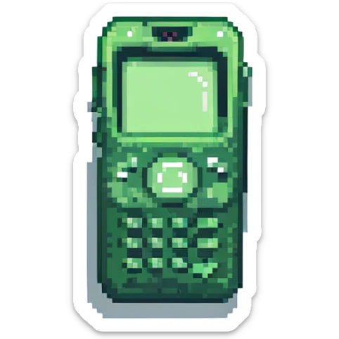 green phone sticker