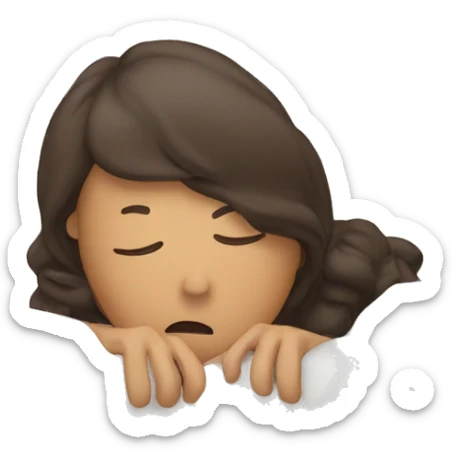 person laying on their stomach and holding their phone in front of their face sticker