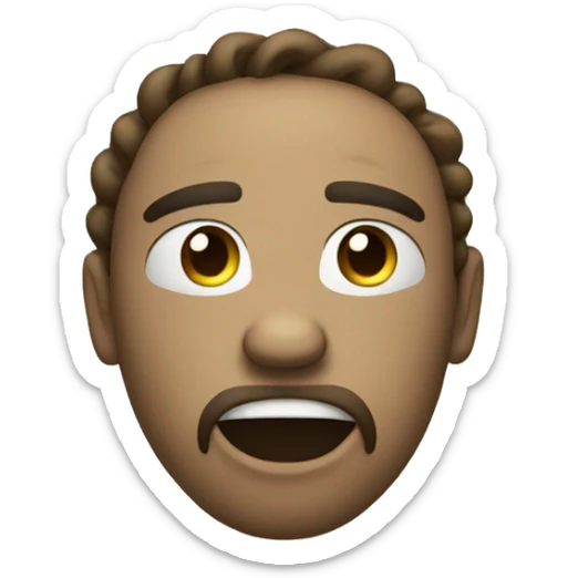 very very calm and sad and chill yvery nonchalant dreadhead with grills giving thumbs up sticker