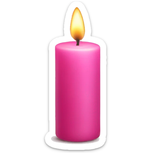a pink candle sticker