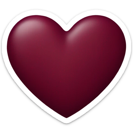 Burgundy heart sticker