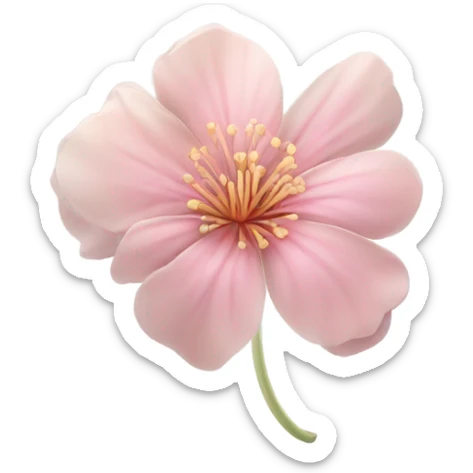 Pink flower sticker