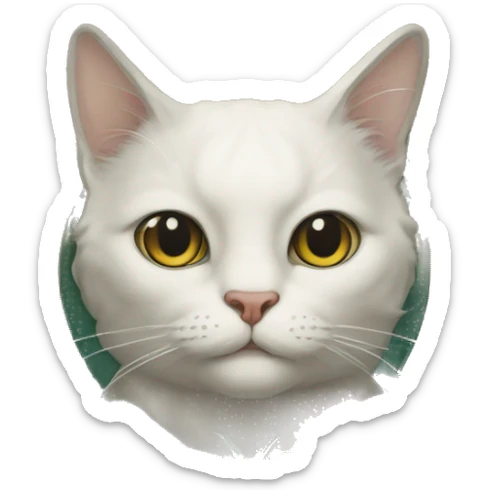 cat style dans un cadre art-nouveau complet qui fait le tour du chatrès travaillé sticker