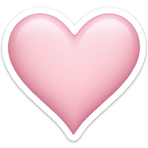 light pink heart sticker