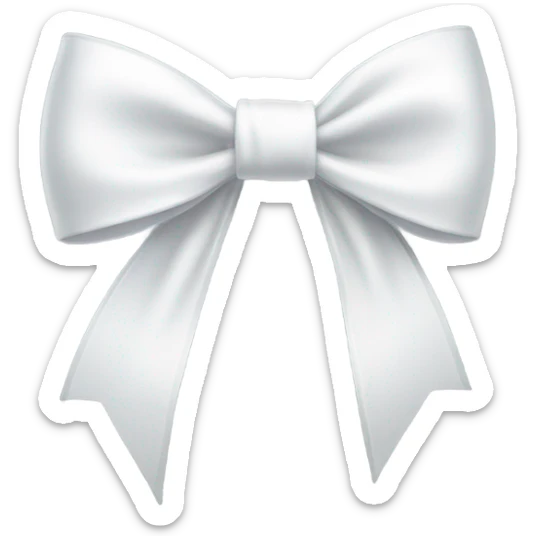 white bow sticker