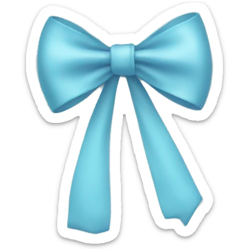 light blue bow sticker