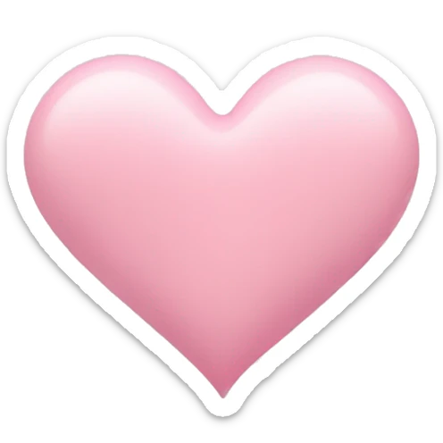 pastel pink heart sticker