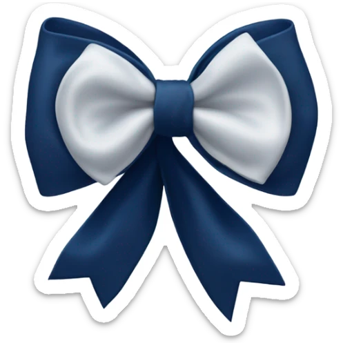 navy bow  sticker