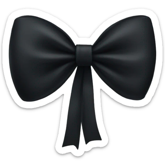 Black bow sticker