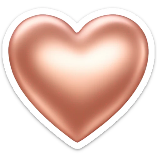 Rose gold heart sticker
