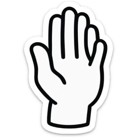 Eine minimalistische, schwarz-weiße Skizze: Eine kleine Hand, die am Ende in ein Feuerzeug übergeht. Aus dem Feuerzeug wächst eine zweite kleine Hand, die Ringe trägt. Klare, einfache Umrisse. sticker