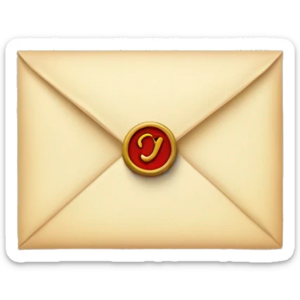 Bridgerton Inspired Emoji : Letter with a Seal – A sealed letter to reflect the correspondence and secrets passed around. sticker