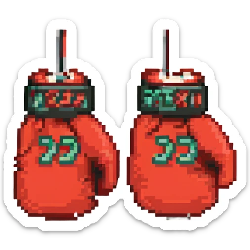 боксерские перчатки с надписью "23", no background sticker