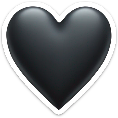 Pastel black heart sticker