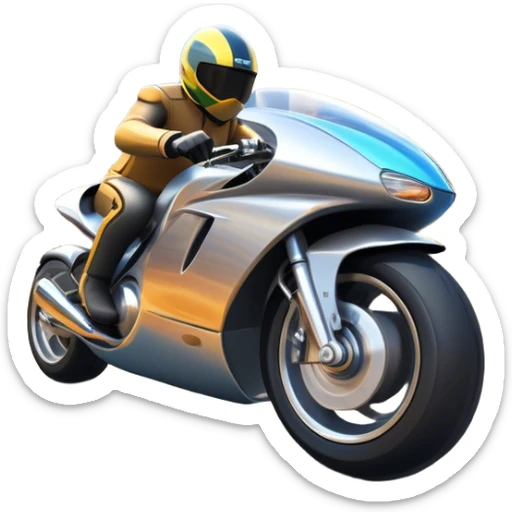 An icon showing a motorcycle and car speeding through a cityscape, with roads and curves ahead. The vehicles leave dynamic trails of speed, representing the thrill of racing and adventure. The background is transparent, focusing on the power and freedom of both cars and motorcycles. sticker