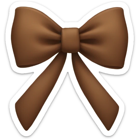 Brown bow sticker