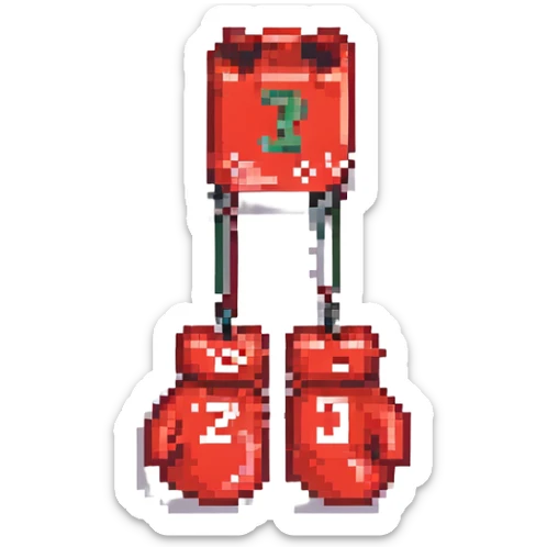 красные боксерские перчатки с надписью "23", no background sticker