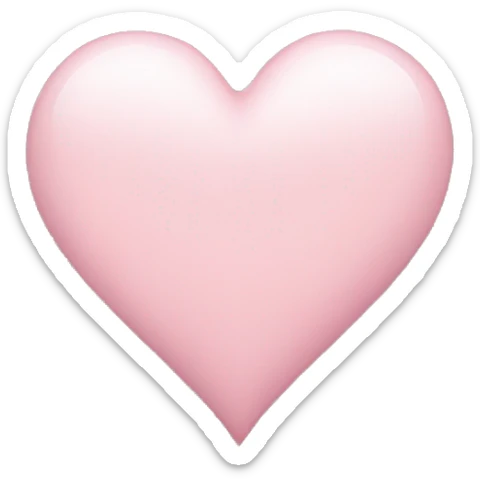 light pink heart sticker