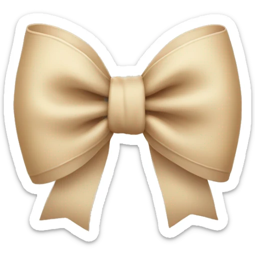 Beige bow sticker