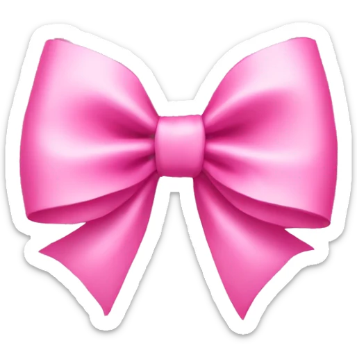 Pink bow sticker