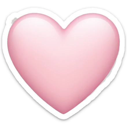light pink heart sticker