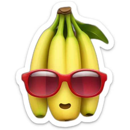 Banane mit aufgerissenen, roten Augen mit Armen und Beinen  sticker