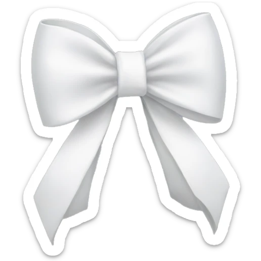 white bow sticker