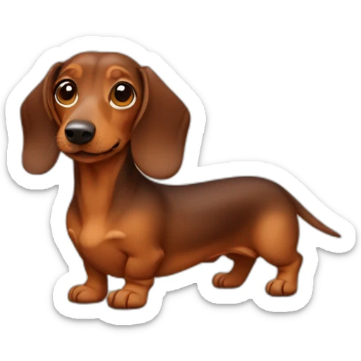 brown dachshund sticker