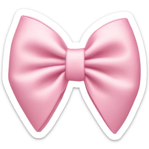 light pink bow on light pink bow sticker