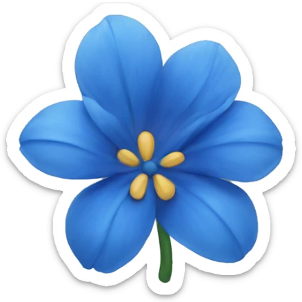Blue flower sticker