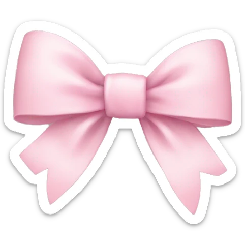 Light pink bow sticker