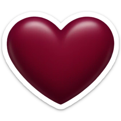 Burgundy heart sticker