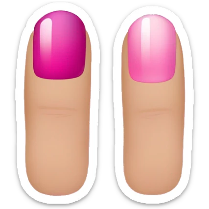 The tip of the nail is dark pink, and the gradation nail becomes lighter as it goes to the middle of the nail sticker