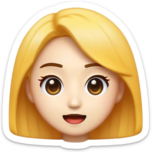 Cinematic Realistic K-pop Pop Culture Emoji, depicted with a modern, stylish portrayal capturing the essence of the K-pop phenomenon rendered with sleek textures and dynamic, vivid lighting. sticker