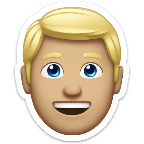 Male with blonde hair waving hand to say hello with a Scotland sticker