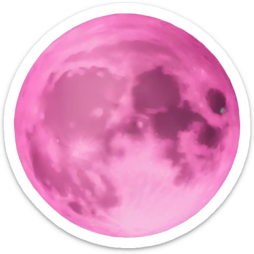 pink moon sticker
