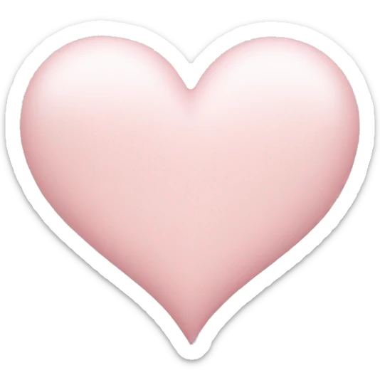 Pale Pink heart  sticker