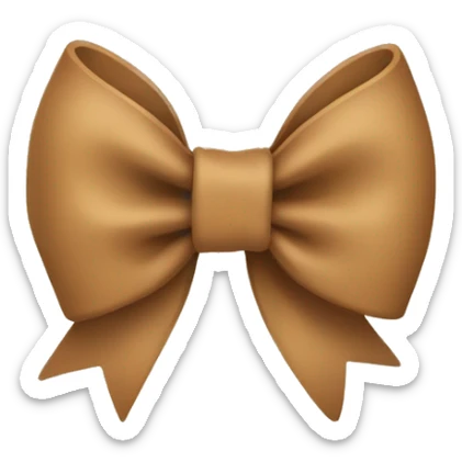Light Brown bow  sticker