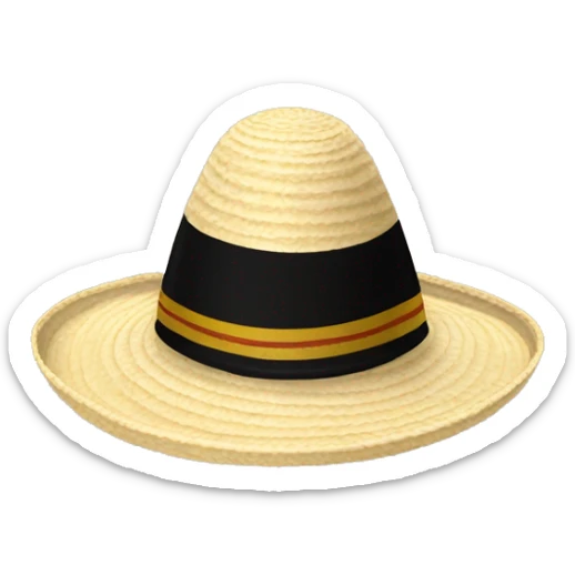 sombrero vueltiao negro con beige muchas bandas por el ala y la copa. sticker