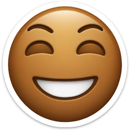 Smiling face with brown emoji sticker