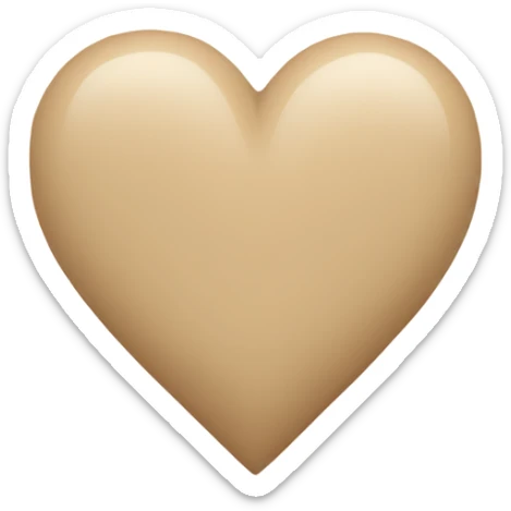 Beige heart sticker